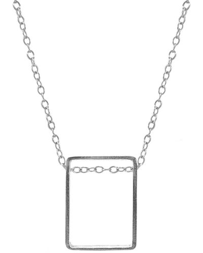 Anchor and Crew Bowen Box Mini Geometric Necklace Pendant - Metallic