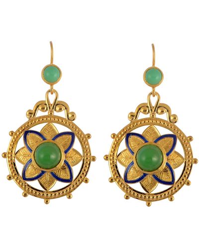 Emma Chapman Jewels Bali Chrysoprase Dangle Earrings - Metallic