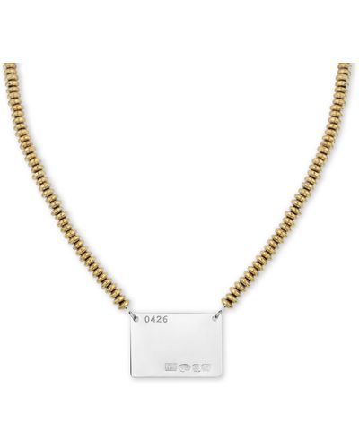 Ware Collective Gold Hematite Tag Necklace - Metallic