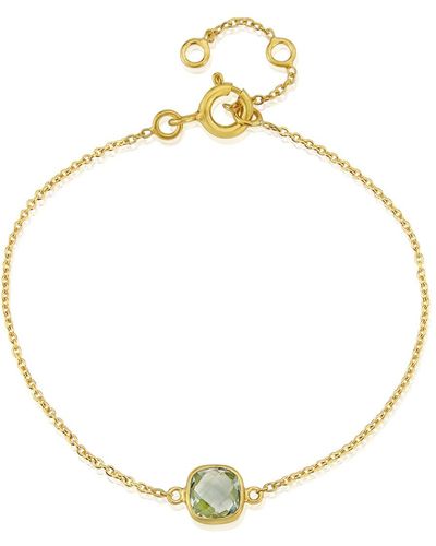 Auree Brooklyn Amethyst & Gold Vermeil Bracelet - Green