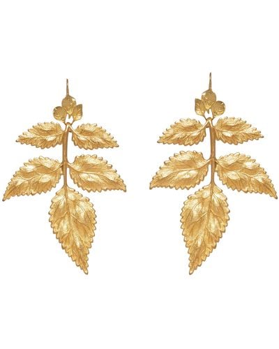 Pats Jewelry Pat's En Leaf Earrings - Metallic