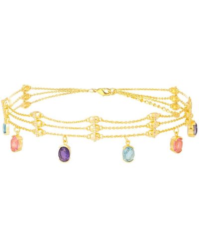 Lavani Jewels Multicolored The Empress Chocker - Metallic