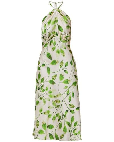 Helen Mcalinden / Neutrals Bronagh Leafy Print Dress - Green