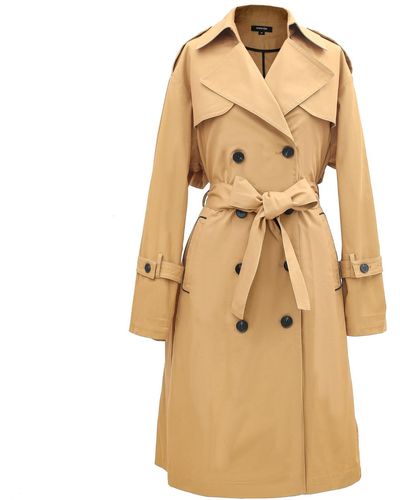 Smart and Joy Trench With Contrasting Belt - Natural