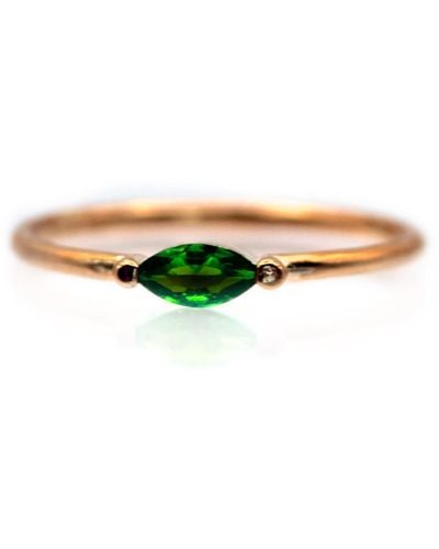 VicStoneNYC Fine Jewelry Pure Emerald Marquis Cut Ring - Green