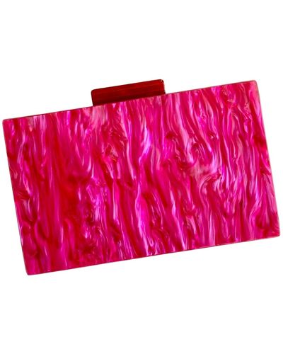 CLOSET REHAB Acrylic Party Box Purse In Haute Pink