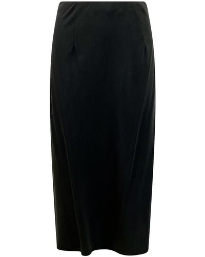 Haris Cotton Pure Viscose A-line Skirt - Black