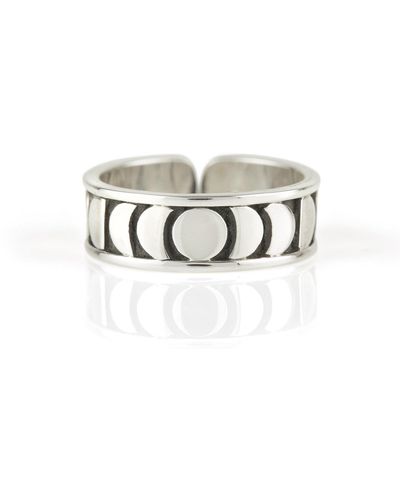 Charlotte's Web Jewellery Moon Phase Adjustable Midi Ring Or Toe Ring - Metallic