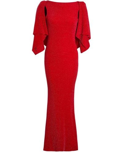 Sarvin Marilyn Cowl Back Gown - Red
