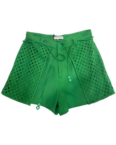 Style Junkiie Cafe Half Apron Shorts - Green