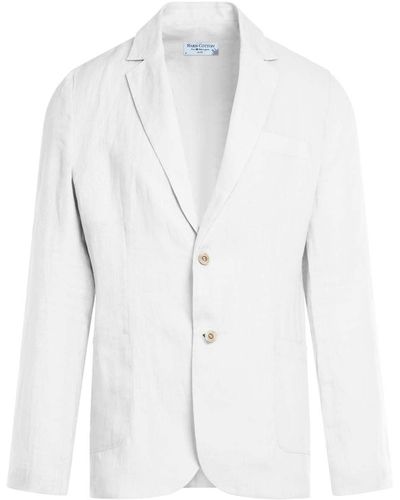 Haris Cotton Classic Linen Jacket - White
