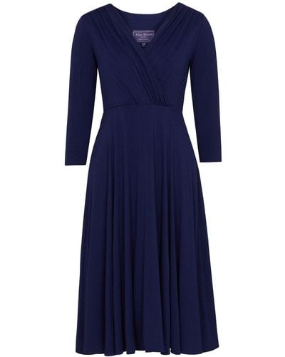 Alie Street London Petite Annie Dress In Eclipse - Blue