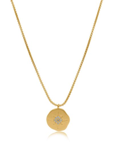 VIEA Norie Starburst Pendant Necklace - Metallic