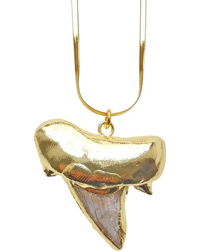 Smilla Brav Shark Tooth Necklace Ocean - Metallic