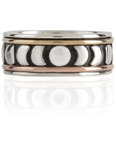 Charlotte's Web Jewellery Moon Phase Spinning Ring - White