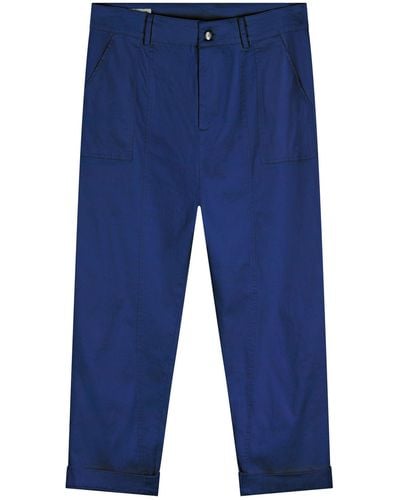 Komodo Nizana Organic Cotton Straight Leg Trousers Navy - Blue