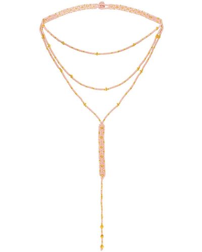 Kuu Mini Linear Necklace - White