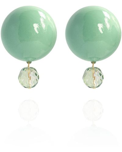Saule Label Luna Earrings In Sweet Mint - Green