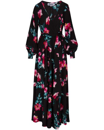 Meghan Fabulous Lilypad Maxi Dress - Black
