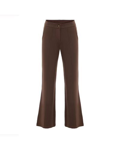 anou anou Flared Trousers - Brown