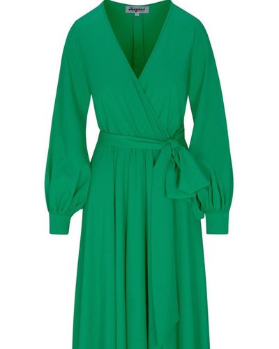 Meghan Fabulous Lilypad Midi Dress - Green