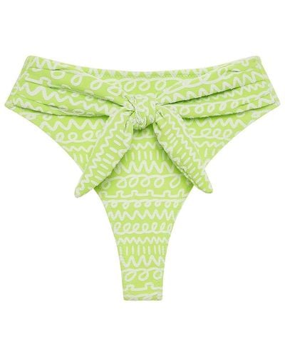 Montce Lime Icing Paula Tie-up Bikini Bottom - Green