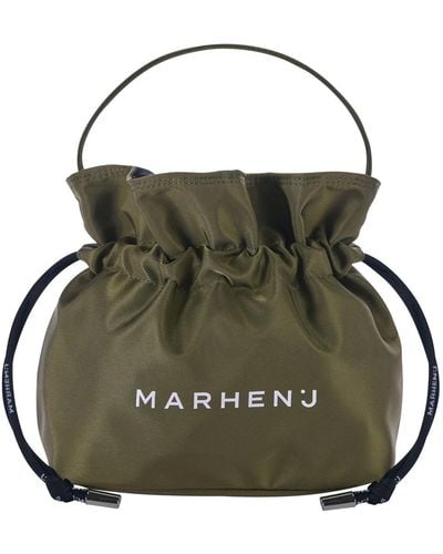 MARHEN.J Neutrals Recycled Nylon Bucket Bag - Black