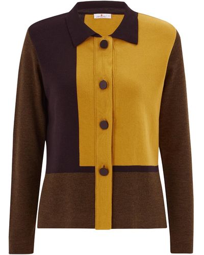 Peraluna Color Block Knitwear Jacket - Multicolor