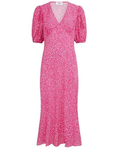 Fresha London Sienna Dress Pink Daisy