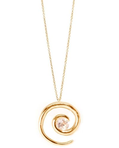 Augustine Jewels Rose Gold Morganite Spiral Pendant - Metallic