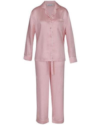 Pasithea Sleep Bamboo Long Pyjama Set In Pink