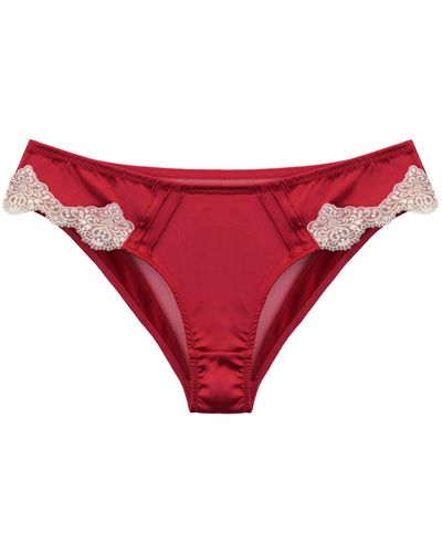 Tallulah Love Opulent Lace Brief - Red