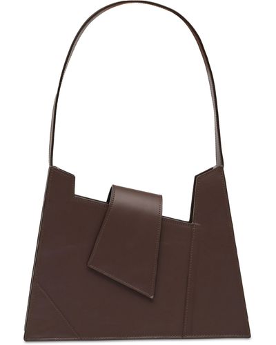 Mas Laus "asymmetrical Shape Shoulder Bag, " - Brown