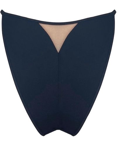 MONIQUE MORIN LINGERIE Core Adjustable Cheeky Bikini - Blue
