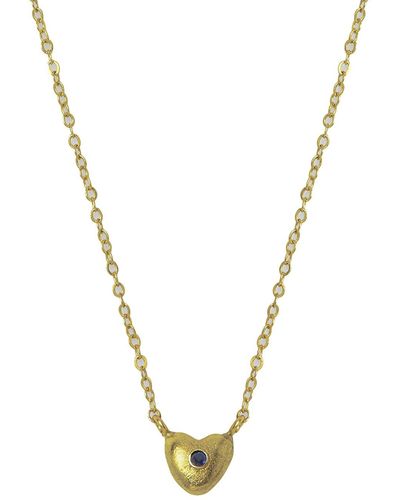 Ottoman Hands Marina Heart Pendant Necklace - Metallic