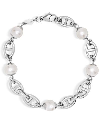 Nialaya Mariner Bracelet With Pearls - Metallic
