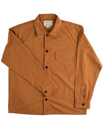 Uskees 6001 Lightweight Buttoned Overshirt - Brown