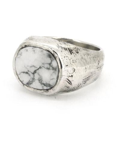 Frederick Grove Howlite Ring - Metallic