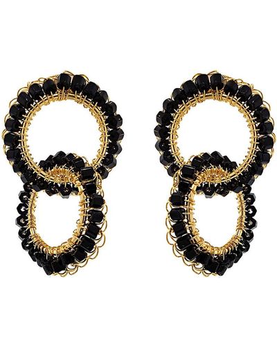 Lavish by Tricia Milaneze Nova Handmade Crochet Earrings - Black