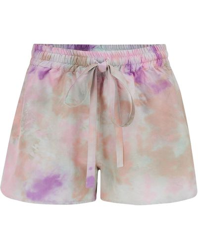 Klements Maudie Shorts In Hand Dyed Silk - Multicolour
