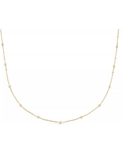 Elk & Bloom Dainty Bead Choker Necklace - Metallic