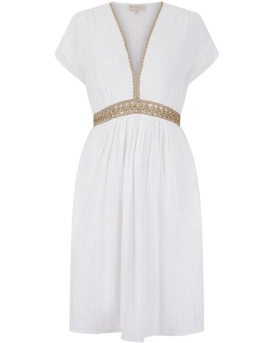 Nooki Design Layla Dress In Ecru - White