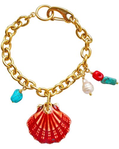 Smilla Brav Ceramic Shell Bracelet Puglia - Red