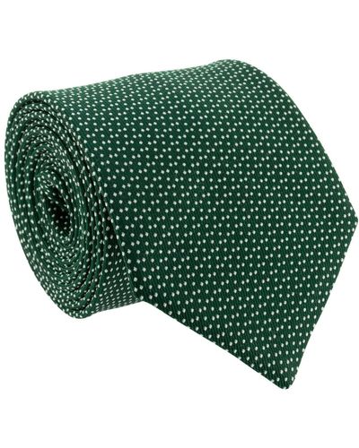 LE COLONEL Milano Silk Classic Tie - Green