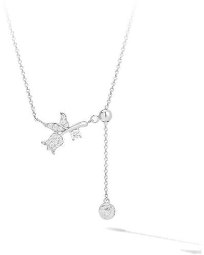 AWNL Lily Of The Valley Sterling Necklace - Metallic