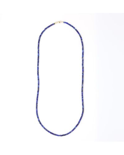 Shar Oke Dainty Lapis Lazuli Beaded Necklace - Blue