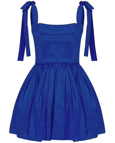 NAZLI CEREN Sibby Mini Dress In Bleu - Blue