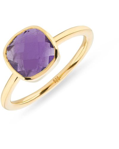 Auree Mondello Amethyst Gold Vermeil Ring - Purple