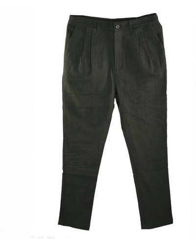 Smart and Joy Slim-fit Cotton Jacquard Trousers - Grey