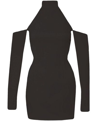 Vestiaire d'un Oiseau Libre Wool Short Dress - Black